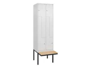 Z-garderobekast,HxBxD 2120x600x815mm,2vak,vak B 300mm,cil.-slot - 1