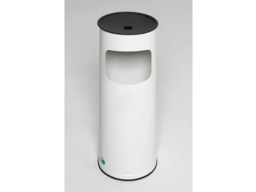 Combi-Asbak 17 Liter HxØ 610x250mm Ral9016 Wit Staal