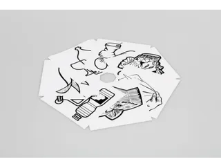 Stickerset,V. Afvalverzamelaar,7Xpictogram,Recyclebaar Afval,Papier - 1