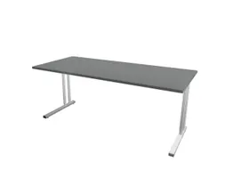 in hoogte verstelbaar bureau HxBxD 720-840x1800x800mm MS-donkergrijs