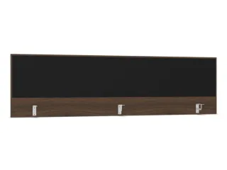 opzetpaneel bureau aanbouw achter NV bruin hickory BN8033-zwart 2000mm - 1