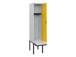 locker met bank,HxBxD 1950x400x815mm,1vak,vak B 400mm,cilinderslot