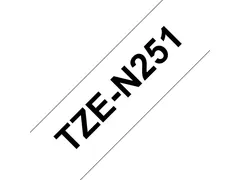 Brother TZe-N251 labeltape zwart op wit – breedte 24 mm
