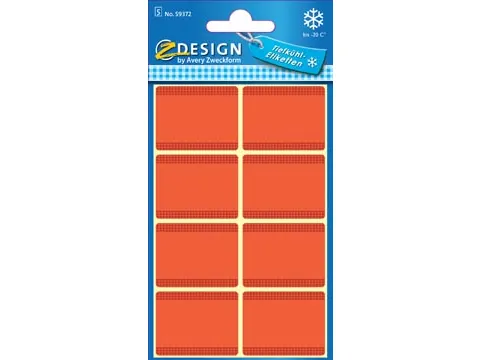 Avery Zweckform Diepvriesetiketten in blister rood 40 etiketten