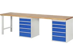 werkbank,HxBxD 890x3000x700mm,beukblad,draagverm. 750kg