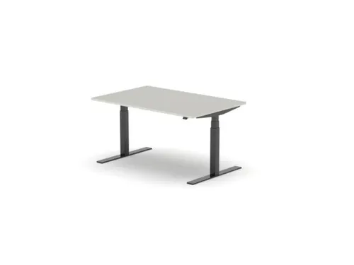 Elektrisch ihv bureau,HxBxD 650-1310x1400x900mm,blad lichtgrijs