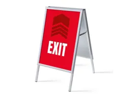 Stoepbord A1 complete set met print "EXIT" Rood