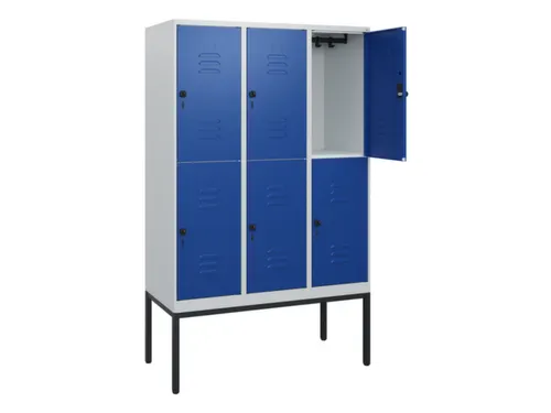 dubbeldekse locker,HxBxD 1950x1200x500mm,3x2vak.,vak B 400mm