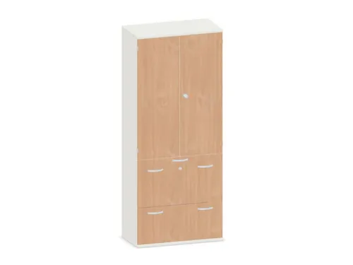 kantoorkast,HxBxD 1920x800x430mm,decor romp wit,decor front beuken