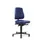 Werkplaatsstoel,zitting kunstleer blauw