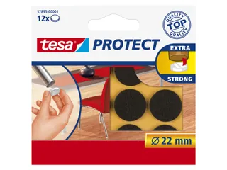Beschermvilt Tesa antikras 57893 22mm rond bruin - 1