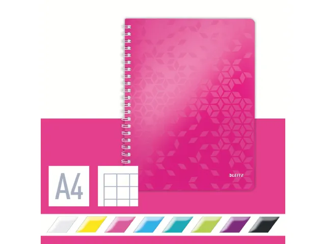 WOW schrift ft A4, geruit 5 mm, roze