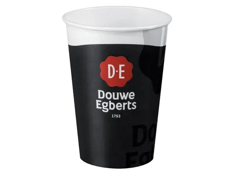 Beker karton Douwe Egberts 180ml zwart 100 stuks