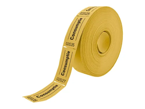 Consumptiebon Combicraft 57x30mm 2-zijdig 2x1000 stuks geel
