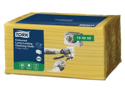 Reiningingsdoek Tork Long Lasting W8 multifunctioneel geel 194650