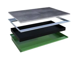 ophangbak,opvangvol. 173l,HxBxD 165x1765x1265/915mm,m. PE-element - 2