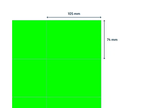 Etiket Rillprint 105x74mm fluorgroen 800 etiketten
