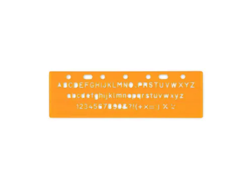 Sjabloon Standardgraph letters en cijfers 5mm