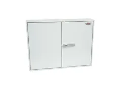 sleutelkast,400haak,HxBxD 550x730x140mm,romp grijs,front grijs