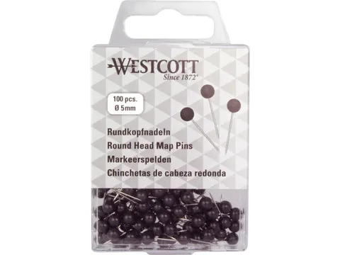 Markeerspelden Westcott ø5mm zwart. kleuren, Ø5mm x 16mm