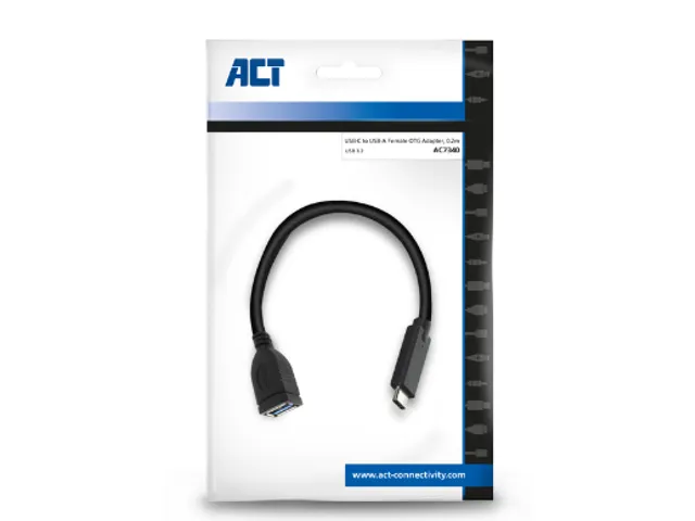 Kabel ACT USB 3.0 OTG USB-C male naar USB-A female