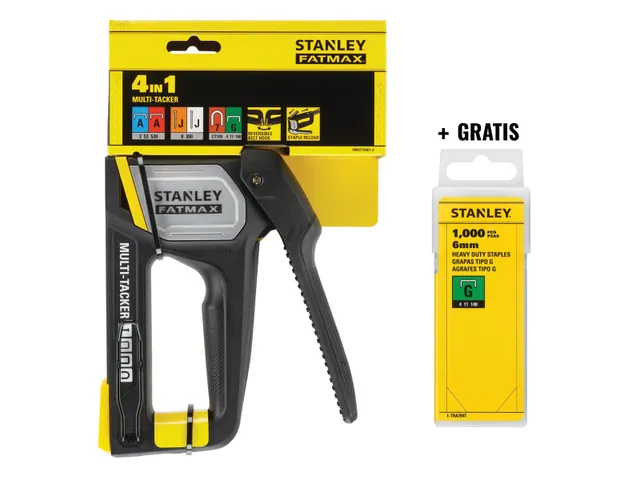 Stanley Fatmax nietpistool 4-in-1 + nietjes type A 1000 stuks