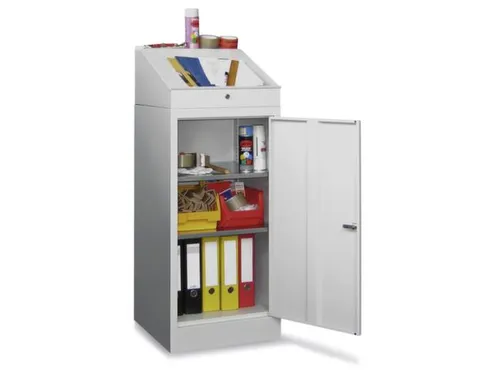 Lessenaarkast Hxbxd 1095/1270x500x500mm 2legborden Staal Ral7035
