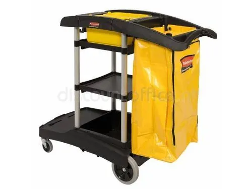 Reinigingswagen High Capacity Cart Rubbermaid Zwart