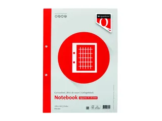 Cursusblok Quantore A4 ruit 4x8 commerciaal met kantlijn - 2