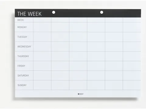 Weekplanner Engels Naga A4 52 Vel