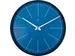 Wandklok nXt Ethan Ø 40cm blauw streepaanduiding