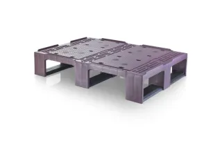 Halve Pallet Hdpe 160x800 600mm Draagverm. 2000kg Rood/Zwart - 3