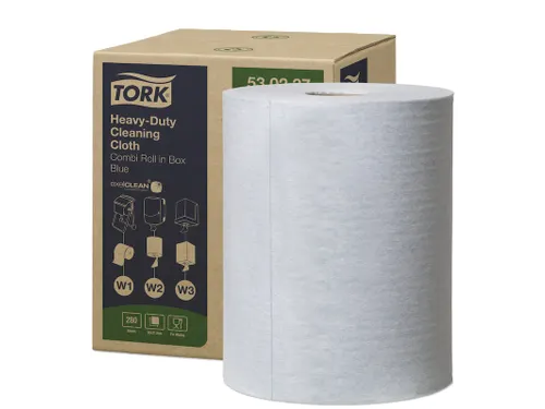 Reinigingsdoek Tork 530237 Heavy-Duty W1/2/3 multifunctioneel Blauw