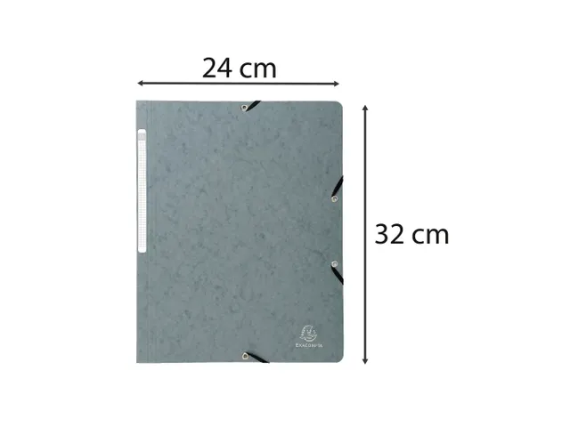 Elastomap zonder klep glanskarton 400gm² A4 Grijs
