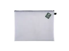 Trousse Foldersys A3 EVA transp sans PVC avec fermeture éclair grise
