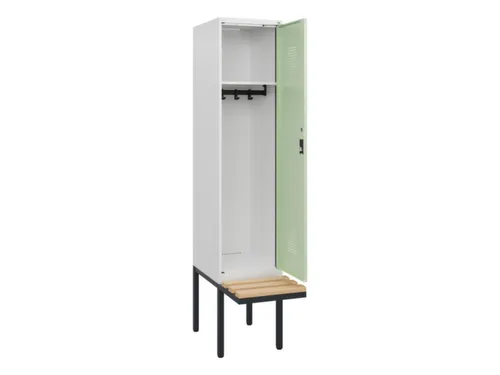 locker met bank,HxBxD 1950x400x815mm,1vak,vak B 400mm,cilinderslot