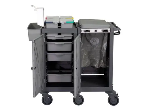 Reinigingswagen,2Kasten,2-4Zakhouders,4X6L Emmer,3Xopvanglegborden