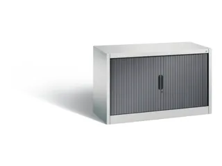 jaloeziedeurkast,HxBxD 695x1200x420mm,1xStalen bodem,rolluik RAL7021 - 3
