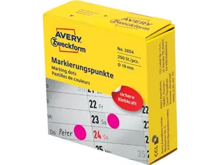 Avery marking dots, diameter 19mm, rol met 250 stuks, rood - 2