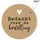 KP Sticker rond 50mm "Bedankt voor de bestelling" kraft hart 250 stuks
