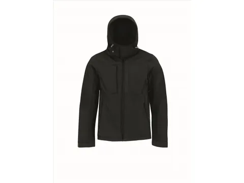B&C 5JM950 softshell met kap, zwart, maat XL, per stuk