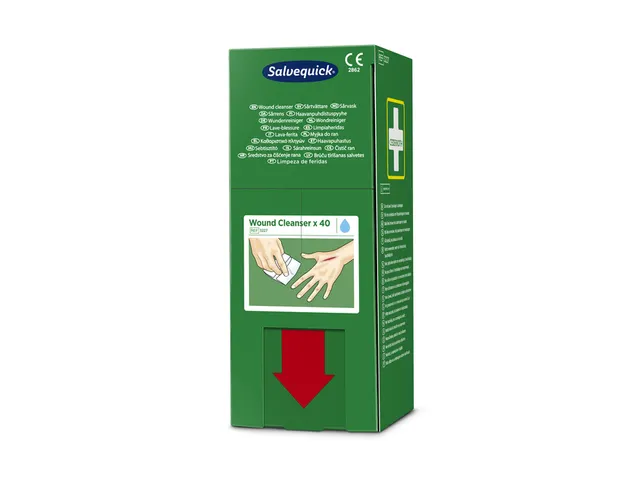 Lingettes Lave-blessure Salvequick stérile 40 pièces