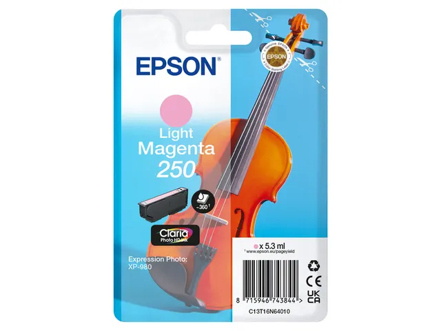 Inktcartridge Epson 250 T16N64 licht rood