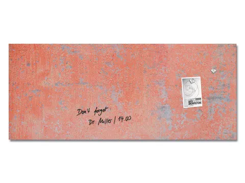 Glas Magneetbord Sigel Artverum Red Wall mat 130x55cm
