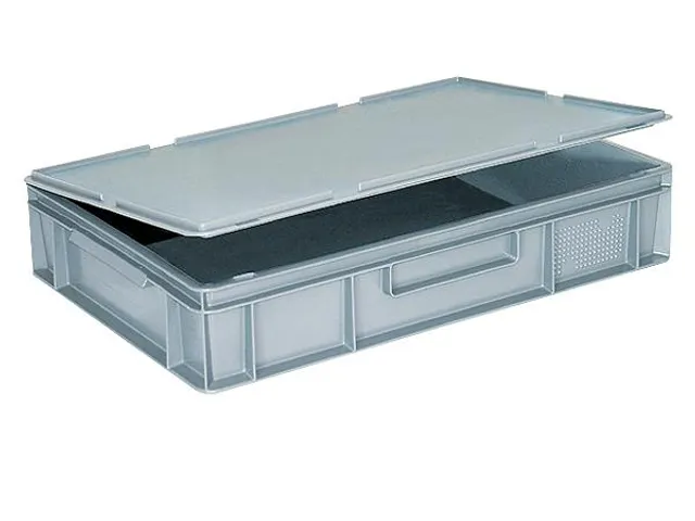 Couvercle À Charnières Pour Bac Norme Europe Lxl 600X400Mm Gris