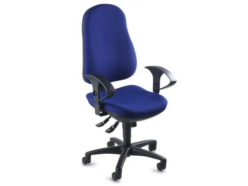 bureaustoel,synchroonmech.,zitting stof blauw,zitting H 420-550mm