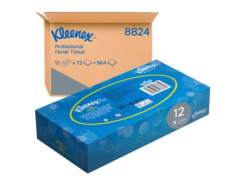 Kleenex 8824 Facial Tissues 3-laags standaard 12x72 vel wit