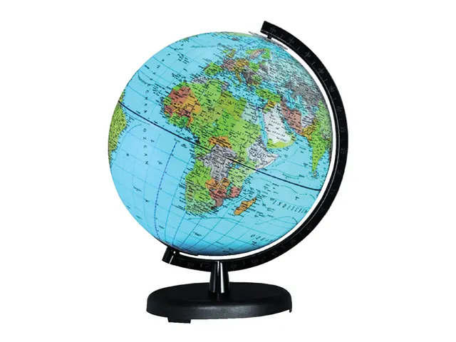 Globe Columbus Terra Imperial Ronde Zwarte Voet 26cm verlichting