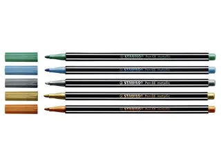Viltstift STABILO Pen 68/836 medium metallic groen - 2