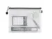 etui A4 Phat-Bag transparant beige met ritssluiting